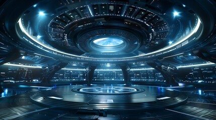 Fototapete - futuristic technology background cyber tech wallpaper