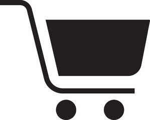 Aufkleber - Shopping cart icon, Full shopping cart symbol, shop and sale, black vector vector isolated on transparent background. Web store shipping cart. Internet shop buy logo sign.
