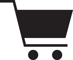 Aufkleber - Shopping cart icon, Full shopping cart symbol, shop and sale, black vector vector isolated on transparent background. Web store shipping cart. Internet shop buy logo sign.