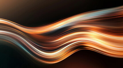 Poster - Colorful abstract waves create a mesmerizing visual effect in a dark background, inspiring creativity and imagination