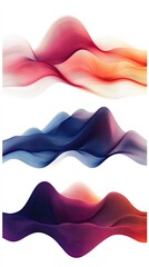 Canvas Print - Abstract Colorful Wave Forms Design Illustration