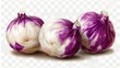 © Asim-Backgrounds - three vibrant purple onions: a culinary delight in artistic presentation