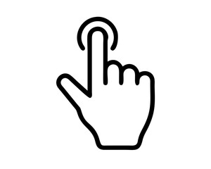 Wall Mural - Hand cursor click. Web graphic icon for websites and mobile applications interfaces, online stores, messengers.