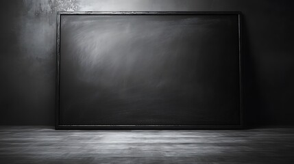 Blank and clean chalkboard with a smooth texture under evenly diffused light