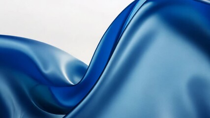 Aufkleber - Abstract blue silk texture with flowing curves, smooth and elegant concept