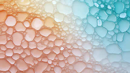 Poster - colorful abstract pattern with vibrant bubbles and gradients showcasing orange and blue hues