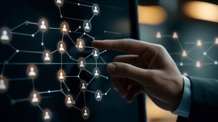 Poster - Hand Touching Digital Network Connections Representing Collaboration and Computing