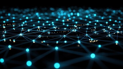 Poster - Abstract network connection with glowing nodes and lines. (1)