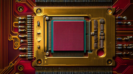 Poster - microprocessor icon. the microprocessor chipset is isolated on a light background. vector illustrati