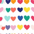 © phurinee - Colorful Hearts in a Grid Pattern on White Background for Creative Projects and Design Use