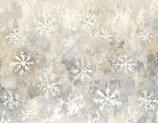 Poster - Winter Snowflakes Texture