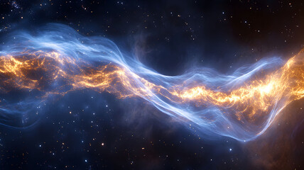 Wall Mural - Colorful cosmic cloud swirling through the universe, showcasing the beauty of star formation and celestial dynamics in deep space