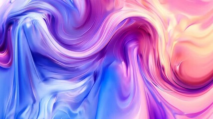 Poster - Vibrant abstract swirl in blue and pink tones