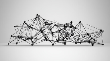 Poster - Hologram data visualization. Data visualization of polygons, triangles of points and lines. Data visualization icon low poly connection structure. Technology concept vector.
