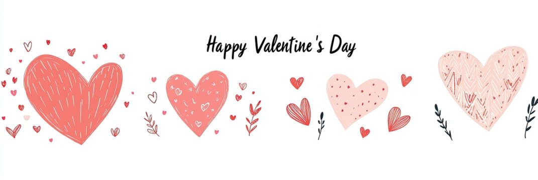 Happy valentine's day watercolor typography
