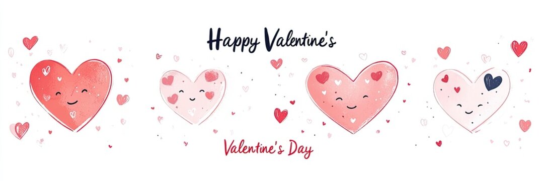 Happy valentine's day watercolor typography
