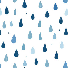 Wall Mural - Blue Raindrop Pattern