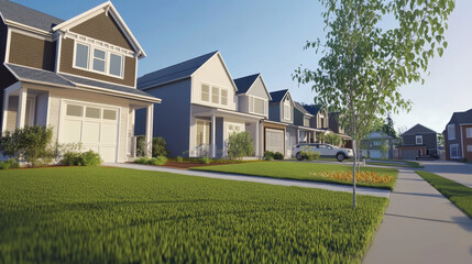Poster - hologram real estate search. real estate consists of polygons, triangles of points and lines. real e