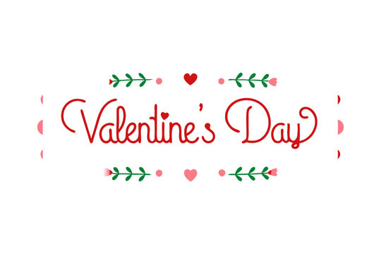 valentine day lettering