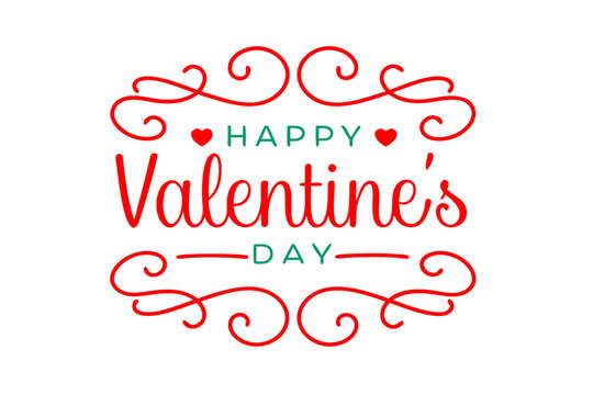 valentine day lettering