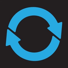 Fototapete - repeat icon. repeating vector symbol. simple return outline icons. double arrow icon. circle arrow i