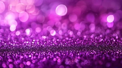 Poster - Purple bokeh background with sparkling lights and blurred circles
