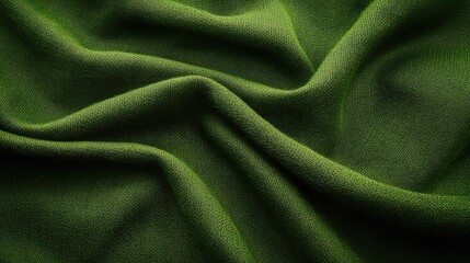 Poster - Green wool fabric texture with a thick and warm appearance ideal for design projects and creative applications in textiles and upholstery.