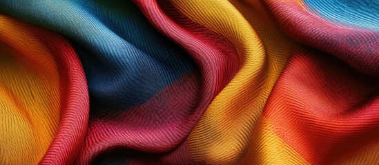 Poster - Vibrant textured fabric in rich colors perfect for design projects home decor and creative textile applications