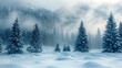 © MR BAT - Snow-covered landscape with pine trees