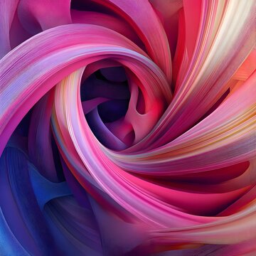 Twisted Ribbon Background. Generative Ai