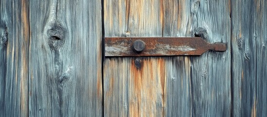 Poster - Rustic weathered wooden board background ideal for creative projects presentations and design work featuring rich textures and natural colors