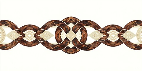 Poster - Intricate design illustrating interwoven elements in earthy tones for artistic appeal and visual harmony