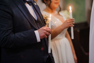 Wall Mural - Intimate Wedding Ceremony with Candle Lighting