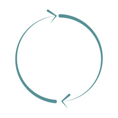 Fototapete - arrow circle icon. round arrow sign. line arrow cycle elements. thin circle arrow.