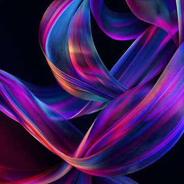 Twisted Ribbon Background. Generative Ai