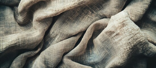 Poster - Natural linen fabric texture for vintage decor and interior design applications, ideal for furniture design and fashion branding projects.