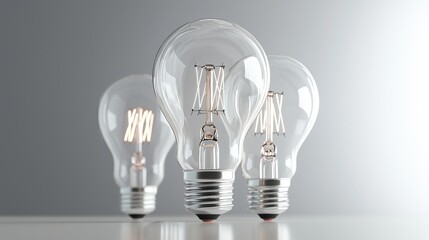 Poster - Illuminating innovation light bulb showcase studio setting bright atmosphere creative concept
