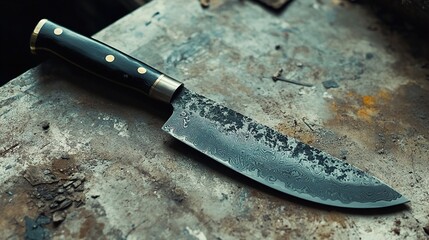 Forged Damascus Steel Knife: A Masterpiece of Handcrafted Blades