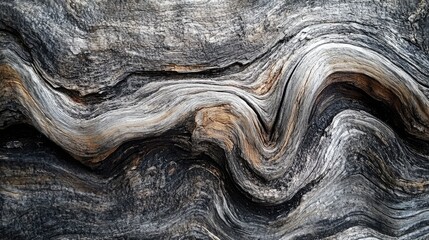 Poster - Close up of rough natural wood texture showcasing wavy patterns and aged surfaces ideal for backgrounds and design elements