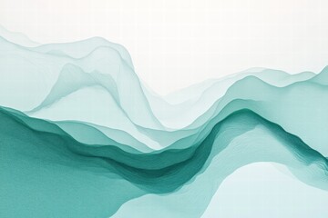 Aufkleber - Serene mountain range with winding river featuring minimalist design for text placement. Generative AI
