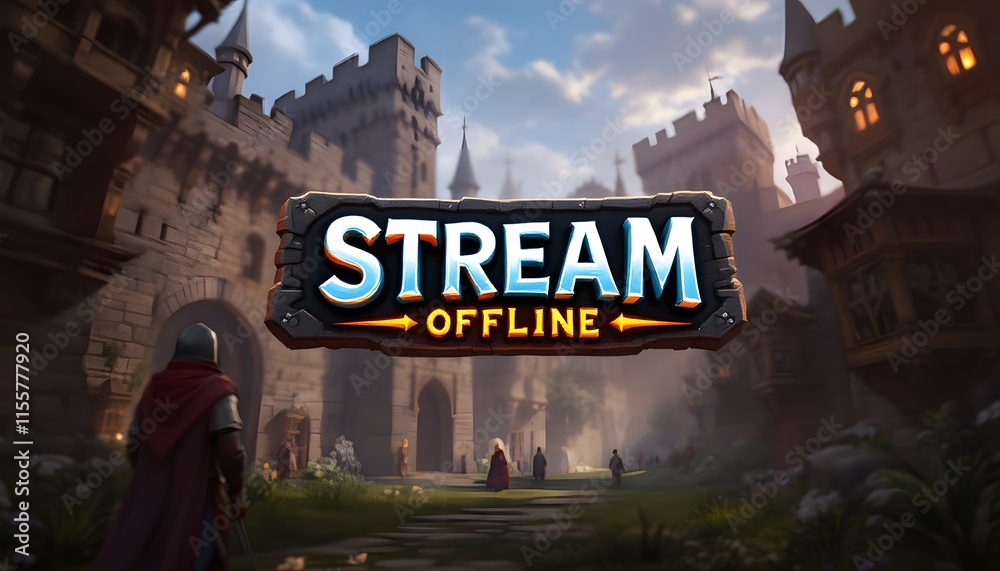 Stream Offline Screen Fish Ilustración de Stock Twitch Stream Offline Screen overlay Design for ...