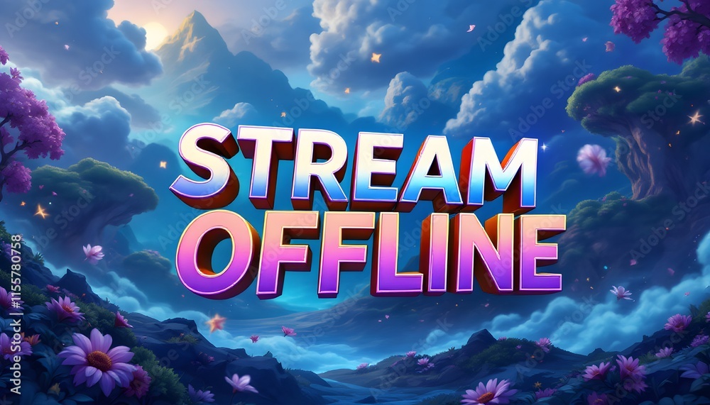 Stream Offline Screen Fish Twitch Stream Offline Screen overlay Design for Gaming Channels Stock ...