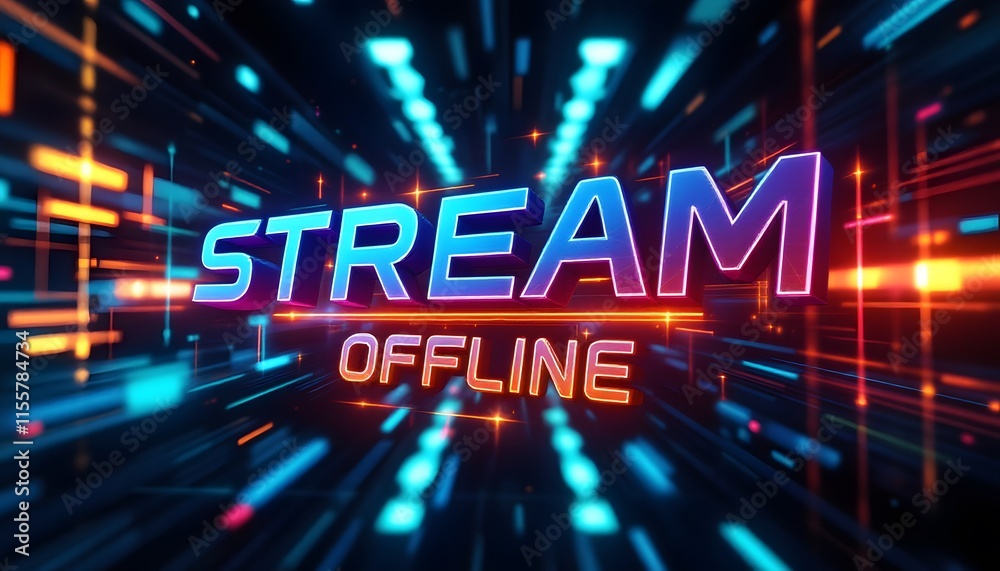 Twitch Stream Offline Screen overlay Design for Gaming Channels Stock ...