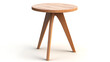 © Tanakrit - A wooden table with a round top and three legs