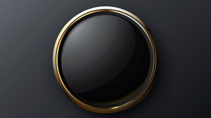 round button with gold 