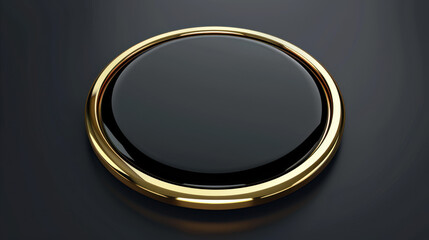 round button with gold 