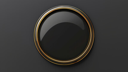 round button with gold 