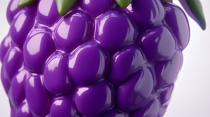 Wall Mural - A Closeup View Of A Shiny Purple Blackberry