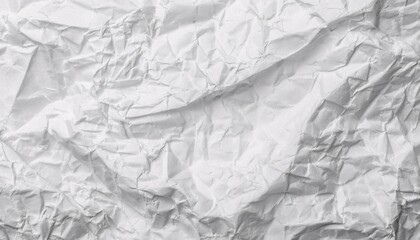 Fototapete - close-up of crumpled white paper texture with intricate folds and wrinkles for creative backgrounds
