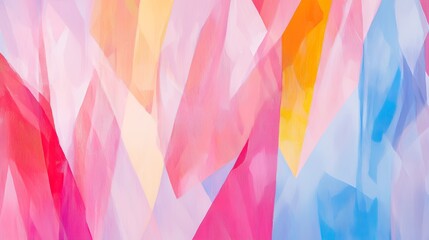 Wall Mural - Abstract Colorful Polygonal Landscape: A Vivid Symphony of Hues